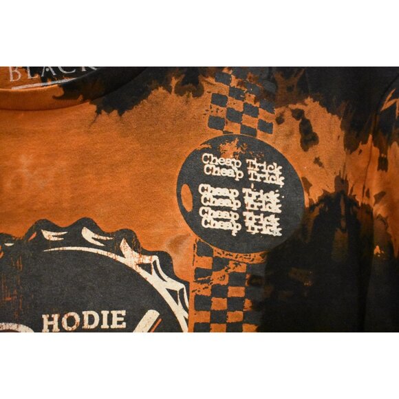 Unisex Black Craft Cheap Trick Hode Bash 2023 Custom Bleach Dye T-shirt Size L - Picture 4 of 9